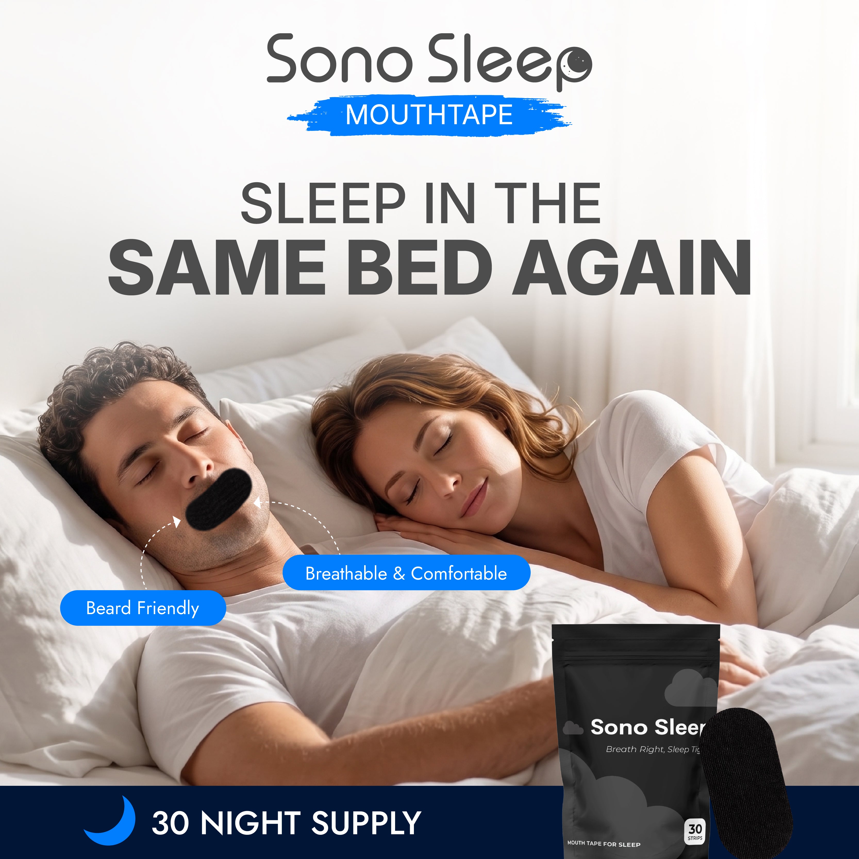 Mouth Tape for Deeper Sleep, Breathe Better & Wake Up Refreshed