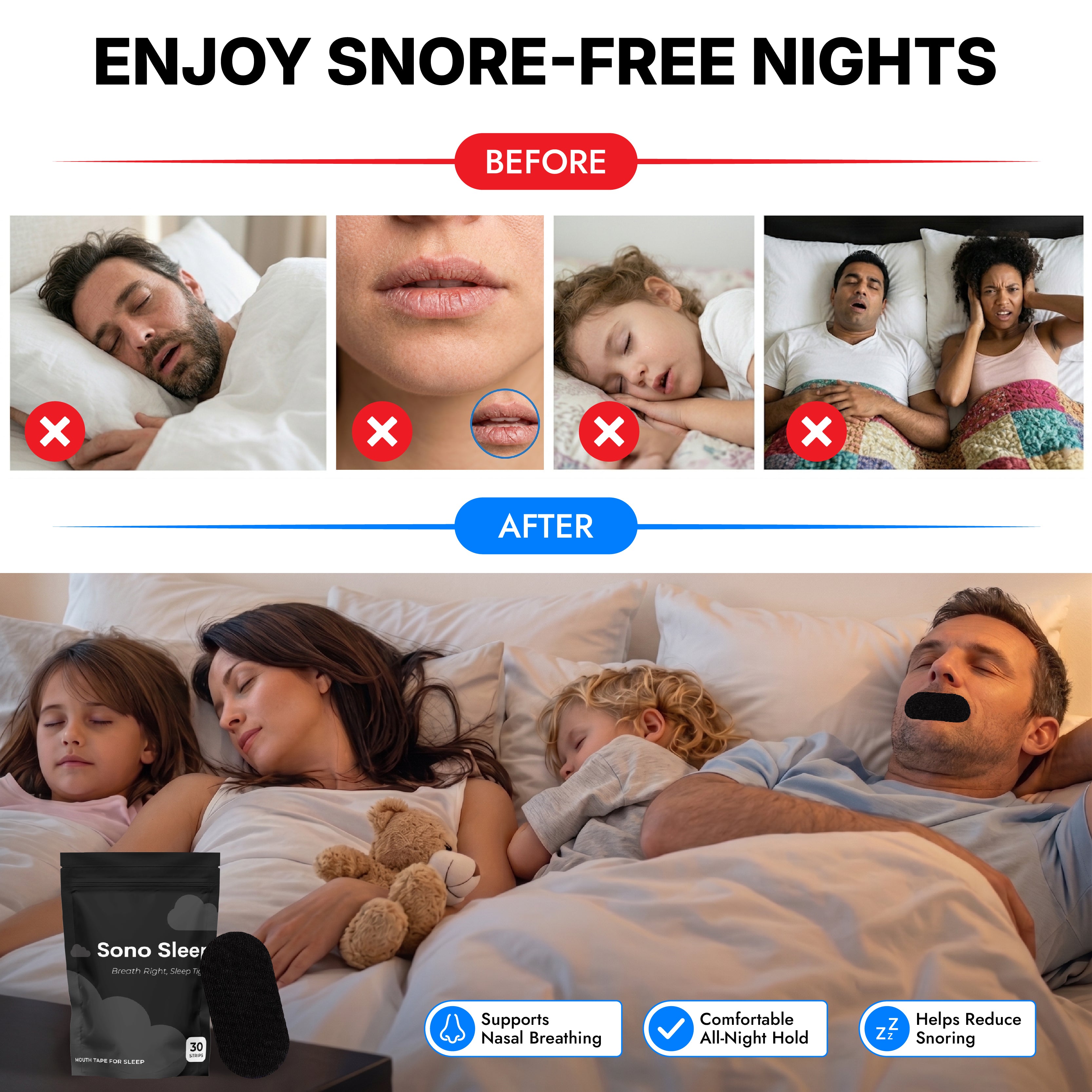 Mouth Tape for Deeper Sleep, Breathe Better & Wake Up Refreshed