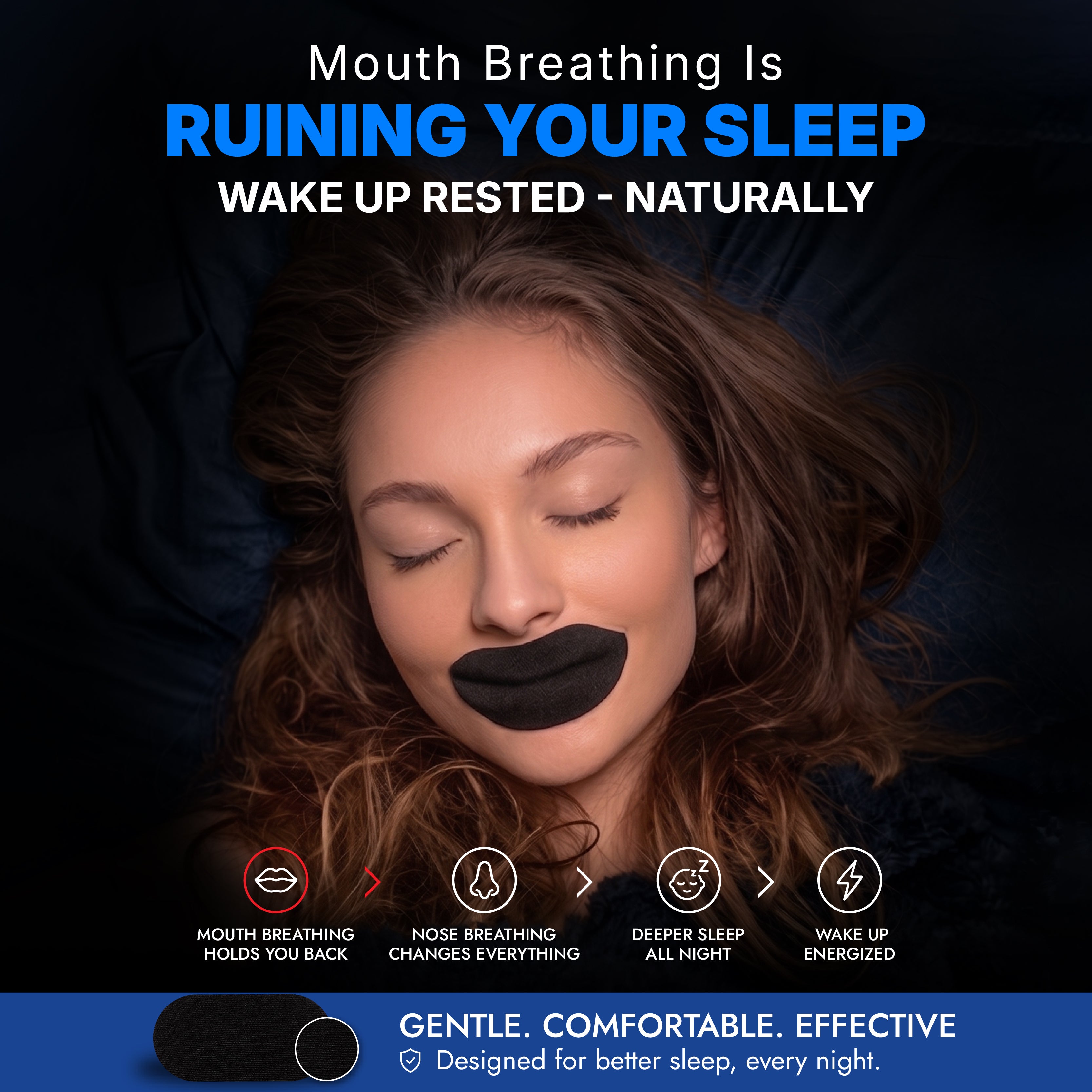 Mouth Tape for Deeper Sleep, Breathe Better & Wake Up Refreshed