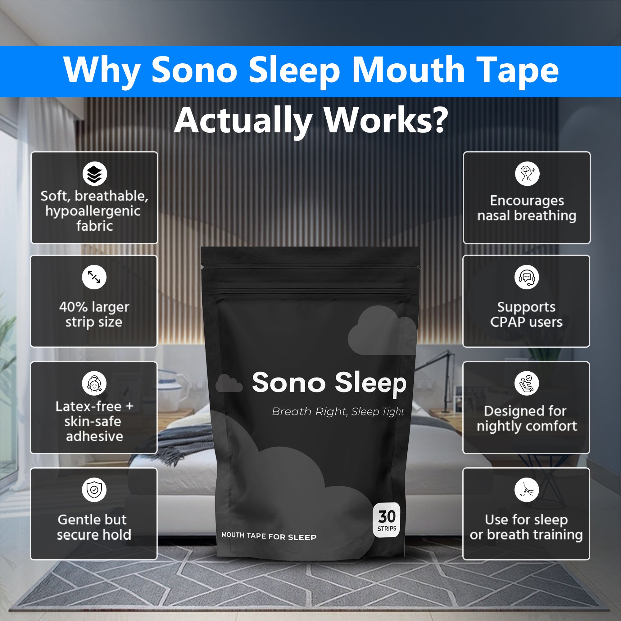 Mouth Tape for Deeper Sleep, Breathe Better & Wake Up Refreshed